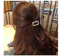 Yheakne Barrette à cheveux bohème avec perles dorées - Épingles à cheveux carrées vintage - Accessoires de cheveux pour femmes et filles - Cadeau carré