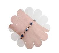 Yheakne Boho Bracelet Mauvais Œil Bleu De Chaîne - Station De L'or Main Protection Des Yeux Chanceux Bijoux Pour Femmes Et Filles Cadeaux (Or)