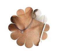 Yheakne Boho Collier ras du cou en daim superposé Collier en velours noir Collier pendentif soleil court Double couche Collier en cordon noir Collier chaîne Bijoux pour femmes et filles