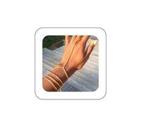 Yheakne Boho Couche Doigt Bracelet Bague En Or Esclave Vintage Personlisé Chaîne À Main Bijoux Pour Femmes Et Filles Cadeaux
