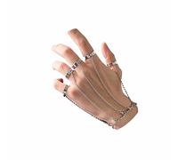 Yheakne Boho Layered Finger Ring Bracelet Silver - Vintage Tassel Chain Punk Gothique Main Harnais Chaîne Bijoux pour Femmes et Filles Cadeaux