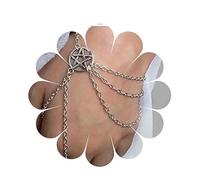 Yheakne Boho Star Slave Bracelet Or Cercle Doigt Bracelet Vintage Bague Bracelet Superposition Bague Chaîne Poignet Bracelet Bracelet Bracelet Chaîne À Main Bijoux Pour Femmes Et Filles (or)