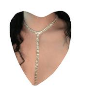 Yheakne Boho Strass Cristal Y Collier Tennis Chaîne Y Lariat Collier Long Or Cz Drop Chaîne Collier Scintillement Fête Nightclub Collier Chaîne Bijoux Pour Femmes Et Filles (or)