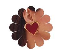 Yheakne Boucles D'oreilles Cœur Rouge D'amour Exagérées - Bijoux de Tous Les Jours Pour Les Femmes et Les Filles - Cadeau de Valentin