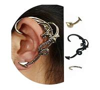 Yheakne Boucles D'oreilles Punk Dragon Boucles D'oreilles Dragon Boucles D'oreilles Cartilage Or Boucles D'oreilles Gothiques Boucles D'oreilles Clip On Wrap Boucles D'oreilles Animaux Cool Bijoux(or)