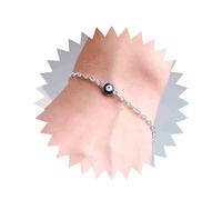 Yheakne Bracelet Boho Evil Eye Bracelet Yeux Bleus Bracelet De Protection En Argent Chaîne De Main Réglable Porte-bonheur Bijoux De Chaîne De Main Pour Les Femmes Et Les Filles (argent)