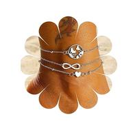 Yheakne Bracelet De Cheville Argenté En Forme De Cœur Infini Bracelet De Cheville Multicouches Bracelet De Cheville Bracelet De Chaîne D'été Chaîne De Pied Bijoux Pour Femmes Et Filles