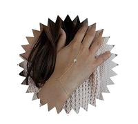 Yheakne Bracelet De Doigt En Cristal Boho Bague En Or Bracelet Bracelet Esclave Vintage Bracelet Bague Minimaliste Chaîne Bracelet Chaîne À Main Bijoux Pour Femmes Et Filles (or)