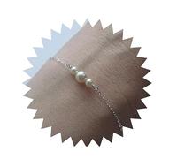 Yheakne Bracelet De Perles Boho Argenté À Trois Chaînes - Minimaliste Bijoux Pour Femmes Et Filles - Cadeaux De Demoiselle D'honneur
