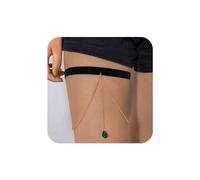 Yheakne Chaine De Cuisse En Émeraude Vintage Chaine De Cuisse En Cristal Vert Chaine De Cuisse En Pampille Émeraude Chaine De Cuisse Boho Chaine De Cuisse Pour Les Femmes