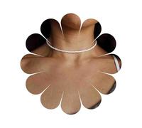 Yheakne Collier Boho Blanc Ras du Cou avec Perles de Graines, Bijoux Chaîne pour Femmes et Filles, Plastique, Perle