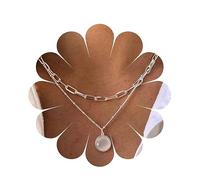 Yheakne Collier Boho Pierre De Lune Pendentif Pierre De Lune Opale Doré Collier Collier Tour De Cou Chaîne Punk Chaîne Plate Bijoux Pour Femmes Et Filles (doré)