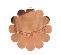 Yheakne Collier De Cristal Arc-en-ciel Boho, Collier Ras Du Cou Avec Plusieurs Cristaux Cz Pendants, Collier Ras Du Cou De Pierres Précieuses Colorées, Collier De Perles Arc-en-ciel De Plage, Chaîne