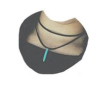 Yheakne Collier ras du cou en cuir turquoise Boho double couche en daim de velours noir vintage chaîne bijoux pour femmes et jeunes filles (Turquoise)