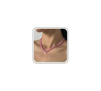 Yheakne Collier Ras Du Cou En Perles De Rocaille Rose Vintage Collier Pendentif Coeur En Émail Collier En Perles De Riz Minuscules Chaîne En Perles Rose Collier En Perles Bijoux Pour Femmes