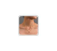 Yheakne Collier ras du cou vintage en forme de cœur en émail avec pendentif en forme de cœur doré double couche pour femme