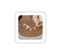 Yheakne Collier Ras Du Cou Vintage En Perles Collier Pendentif Coquillage Collier Pendentif Cauris Chaîne Collier Perles Rondes Bijoux Pour Femmes