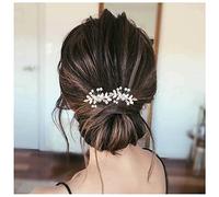 Yheakne Perle Cristal Mariage Épingles À Cheveux Or Fleur Barrette Strass Cheveux Mariée Épingles À Cheveux Décoratives Bobby Pins Boho Accessoires De Cheveux Pour Les Femmes Et Les Filles 2pcs (or)
