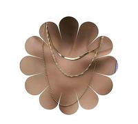 Yheakne Punk Collier chaîne en couches or collier chaîne serpent plat tour de cou collier à chevrons vintage empilant collier chunky bijoux de chaîne pour femmes et filles cadeau