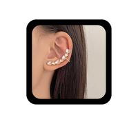 Yheakne vintage cristal coeur oreille boucles d'oreilles en ruine de grimpeur d'oreille rose rose cz coeur manche enveloppe oreille cz amour grimper de boucles d'oreille pour femmes