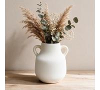 YheenLf Décoratif Vase avec 2 Anses,Rustiques Vases,9×11.5×19.5 cm, Beige | Vase Ceramique,Moderne Minimaliste Poterie,Vases Terracotta Vintage,Centres de Table Décoration,Decoratif Pot pour Entrée