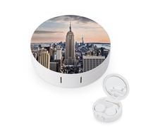 YHEGBFD Empire State Building Étui à lentilles de contact portable avec miroir, Empire State Building, Taille unique, Classique