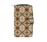 YHEGBFD Portefeuille en cuir imprimé flûte de musique portefeuille élégant avec fermeture éclair pour homme et femme Portefeuille de poche en cuir véritable, 19,7 x 11 x 3,5 cm, musique flûte, 19,7 x