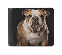 YHEGBFD Portefeuille fin pour homme, imprimé bouledogue anglais, portefeuille pour cartes, portefeuille à deux volets, portefeuille à poche avant pour homme, style, taille unique, moderne, Style :,