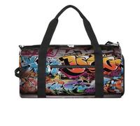 YHEGBFD Sac de gym graffiti Hip Hop pour homme et femme - Sac à dos avec compartiment à chaussures réutilisable - Taille unique, Graffiti Hip Hop, Taille unique