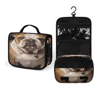 YHEGBFD Trousse de toilette, trousse de toilette à suspendre, trousse de toilette, trousse de maquillage multifonction pour femmes et hommes, bouledogue anglais, 22,5 x 18,5 cm, Bulldog anglais,
