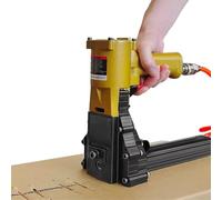 YHEIANJ Agrafeuse pneumatique pour scellage de cartons, agrafeuse portative pour Clous de 15 à 18 mm/22 mm, Outil d'agrafage Automatique pour Emballage,15to18mm