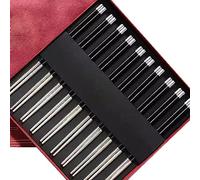YHEIANJ Coffret Cadeau de 10 Paires de Baguettes en Argent Sterling, Baguettes Haut de Gamme,3 25cm