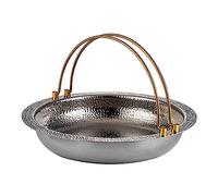 YHEIANJ Marmite à sukiyaki Japonaise en Acier Inoxydable 304 avec Double poignée, marmite Shabu à Main pour Cuisine et Restaurant, Argent, 30 cm,28cm
