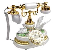 YHEIANJ Téléphone rétro à Code doré, téléphone Vintage, téléphone Antique, Bouton en résine pour Composer Un numéro, Fournitures de Bureau à Domicile