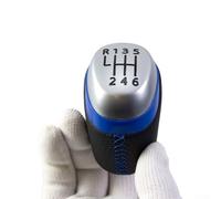 Yhenlovtt 328654845R Pommeau de levier de vitesse manuel 5/6 vitesses en cuir noir bleu compatible avec Megane MK4 BFB 2016 et plus récents Kadjar 2015-2022 Talisman 2015-2022 Remplacement intérieur