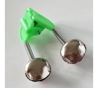 Yhenlovtt 5 x 2,5 x 2 cm. Double pointe cloche alerte de pêche canne à morsure pour la pêche de nuit en mer construction plastique et métal aluminium ayant 4