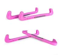 Yhenlovtt Adaptable Co avec housse de protection de lame, structure à ressort, patins de hockey sur glace et patins à roulettes, résistants à l'usure, antidérapants, pour plusieurs glaces (rose)