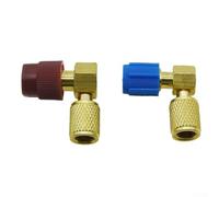 Yhenlovtt Adaptateur de conversion Sae pour système de climatisation de véhicule R12 pour R134a A/C Retrofit ayant 1 sur 4 ports en laiton bas Elite et Set Side Connec