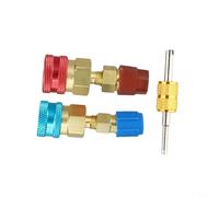 Yhenlovtt Adaptateur de coupleur rapide pour voiture R1234YF vers R134a - Kit de raccord de climatisation bas côté bas avec clé pour charge CA et travaux de diagnostic