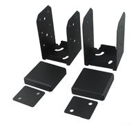 Yhenlovtt Ancre de base de poteau en bois personnalisable en acier galvanisé avec revêtement résistant - 89,9 x 89,9 cm - Poteaux en béton ou support de terrasse de 4 x 4 pour pergola