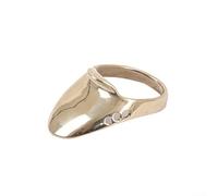 Yhenlovtt Bague de protection des doigts en laiton pour les amateurs avec coussinet en cuir (20#)