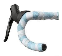 Yhenlovtt Bande de guidon de vélo de route avec rembourrage EVA résistant aux chocs et polyuréthane antidérapant pour une meilleure prise en main et absorption des vibrations (tissu bleu clair)