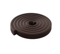 Yhenlovtt Bande d'étanchéité de porte en TPE pour joints de porte coupe-vent avec matériau acrylique, insonorisant, résistant à la poussière, rouleau de 6 m, simple et solide, variable (brun)