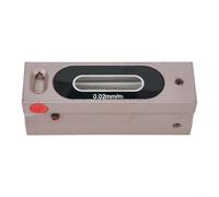 Yhenlovtt Barre en acier de niveau 0,02 mm/m, résolution avec base à rainure en V pour nivellement de précision, outil de mesure de qualité industrielle pour machines (100 mm)