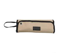 Yhenlovtt Batterie de cuisine portable en acier inoxydable 304 avec cuillère, fourchette, baguettes et pochette imperméable Oxford pour camping, randonnée, barbecue (12 pièces chinoises)