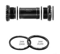 Yhenlovtt Boîtier de pédalier fileté pour vélo pour diamètre intérieur de 29 mm de 68 à 73 mm, filetage anglais, roulement à cartouche scellé, en alliage d'aluminium, noir