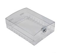 Yhenlovtt Boîtier de thermostat avec clé pour thermostats programmables pour boîtier PC transparent (21 x 14,5 x 6,5 cm), design ventilé pour fausses lectures, utilisation à la maison et au bureau