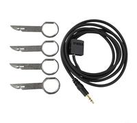 Yhenlovtt Câble adaptateur d'entrée audio auxiliaire 6000CD MP3 avec 4 clés de démontage compatible avec Ford Focus Mondeo Fiesta Fusion Galaxy C-Max S-Max Transit Factory CD Radio CD
