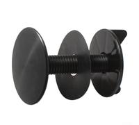 Yhenlovtt Cache-trou d'évier de cuisine en acier inoxydable avec poignée de 6 cm pour trous de robinet standard, bouchon aveugle de salle de bain et cuisine Noir 45 mm