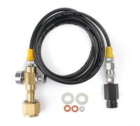 Yhenlovtt CGA320 Tuyau adaptateur de recharge pour cylindre à connexion rapide, 2 m DN3 6 mm Microbore Tube haute pression pour connecter de grands cylindres de CO₂ aux machines Sodastream